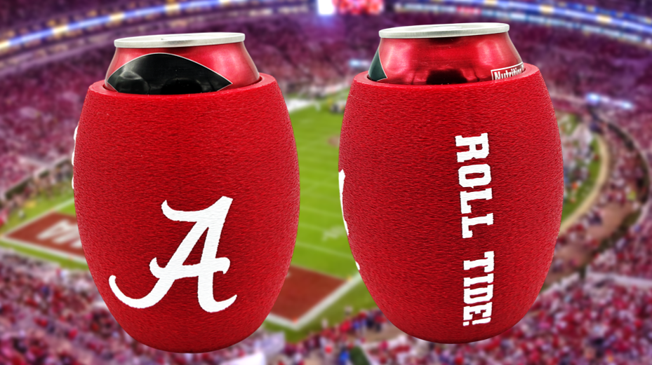 Alabama Crimson Tide Football-Shaped Can Holder Koozie