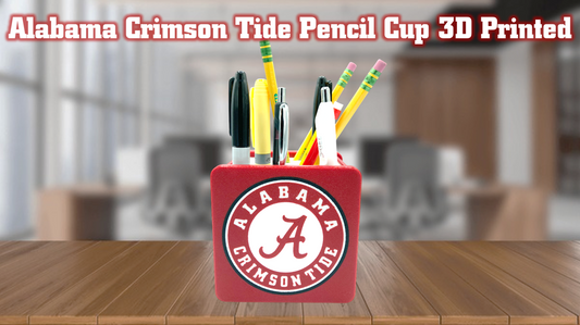Alabama Crimson Tide Pencil Cup 3D Printed