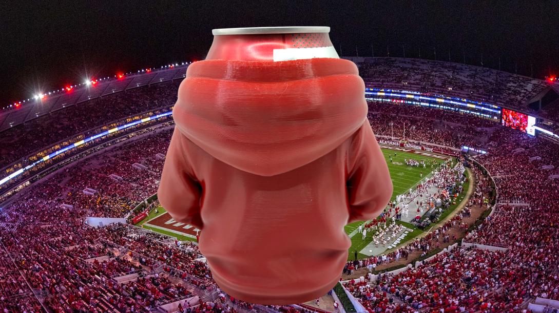 Alabama Crimson Tide Hoodie-Style Can Holder Koozie/ Pencil Cup