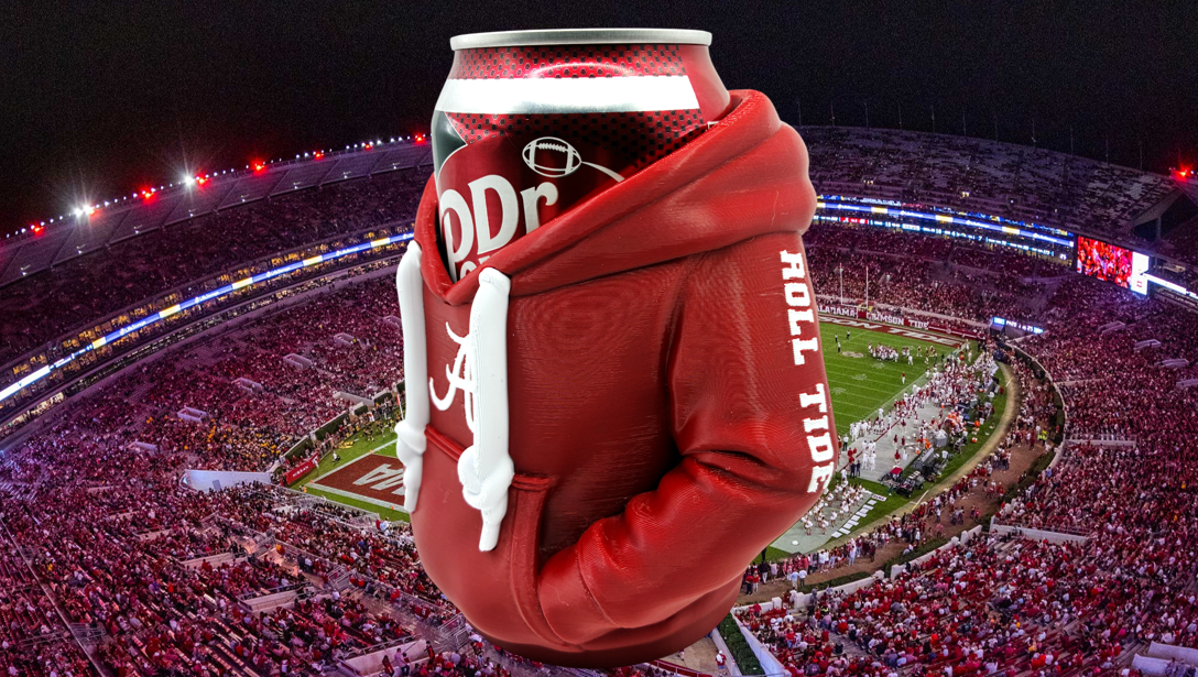 Alabama Crimson Tide Hoodie-Style Can Holder Koozie/ Pencil Cup