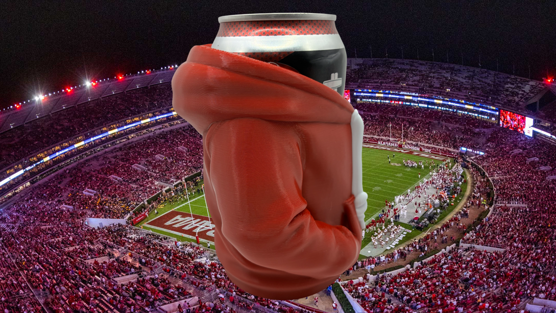 Alabama Crimson Tide Hoodie-Style Can Holder Koozie/ Pencil Cup