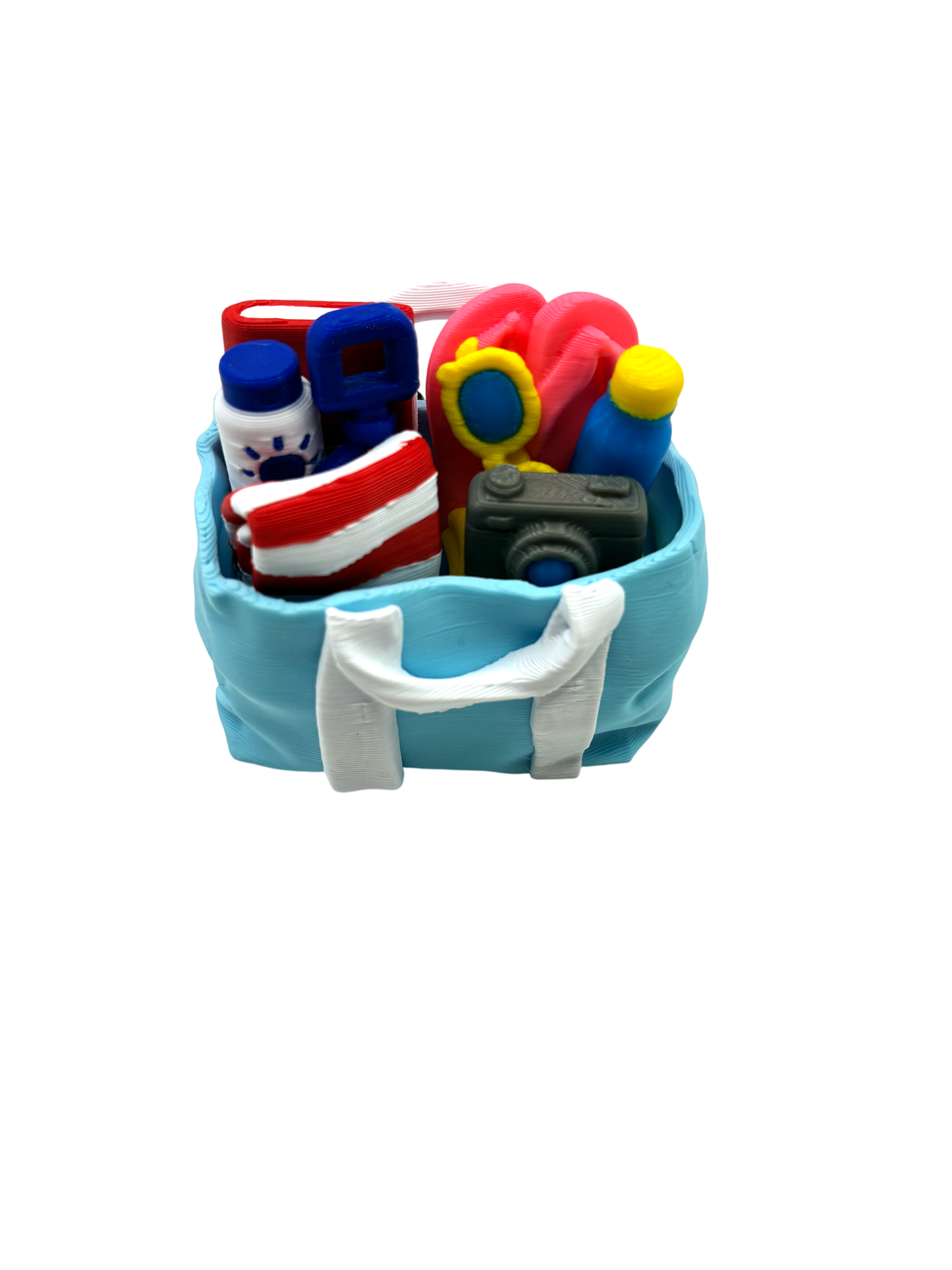 Beach Bag Fidget Clicker Keychain
