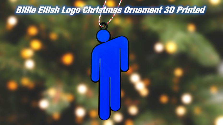 Billie Eilish Logo Christmas Ornament 3D Printed