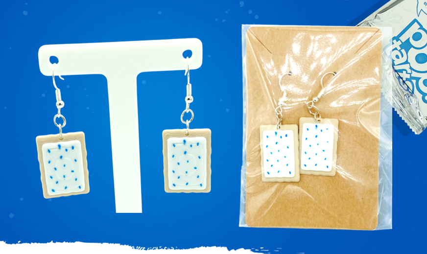 Pop Tart Dangle Drop Earrings Bundle 3D Printed