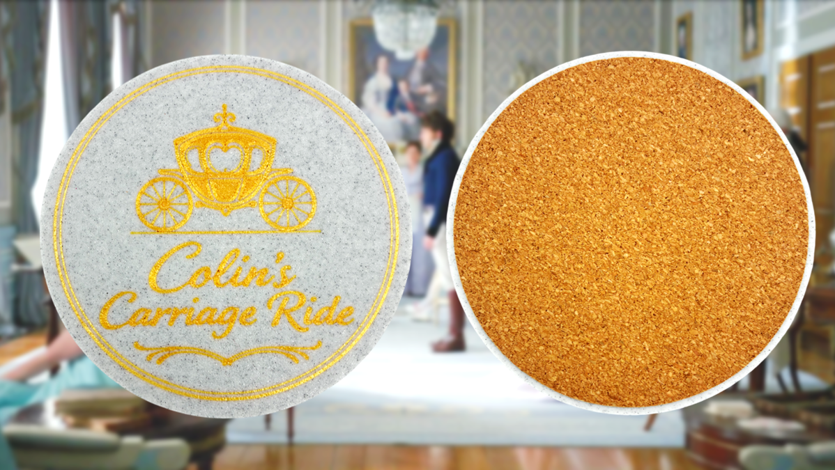 Bridgerton-Inspired 6-Piece Coaster Set with Holder