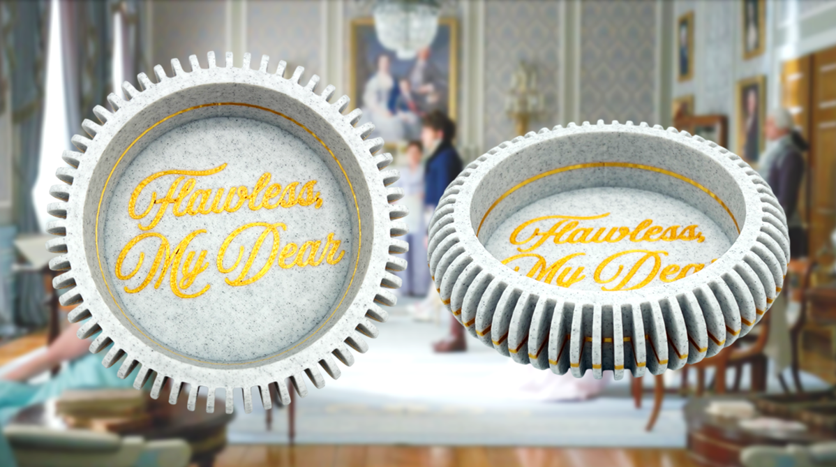 Bridgerton Trinket Tray Set (2) | Marble & Gold Decorative Trays