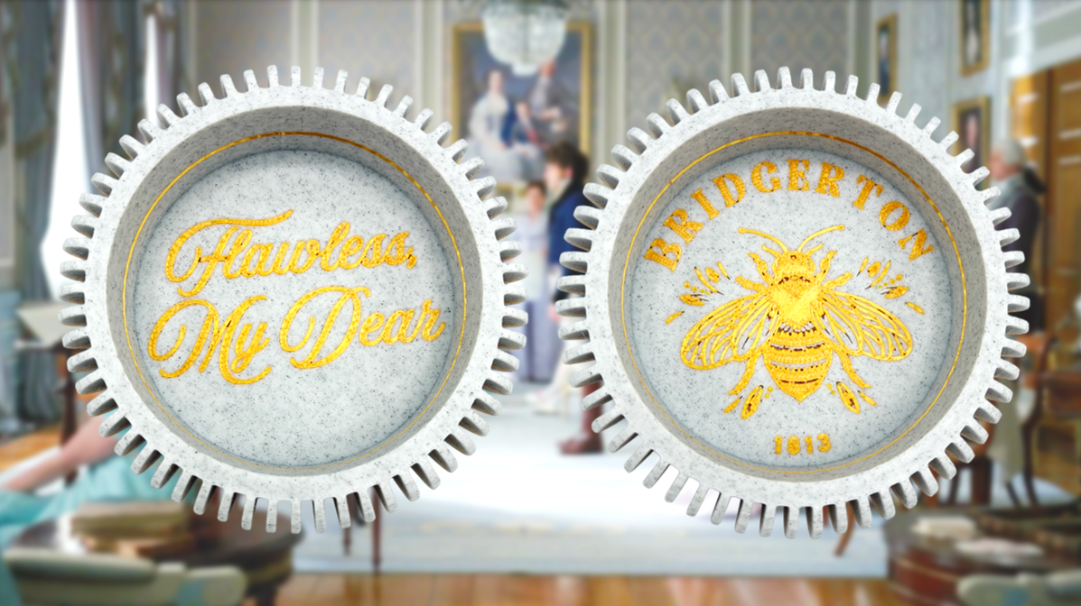 Bridgerton Trinket Tray Set (2) | Marble & Gold Decorative Trays