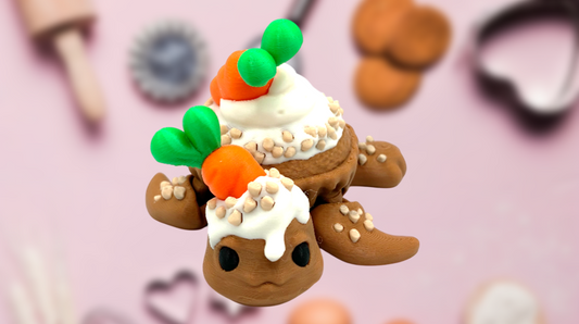 Articulated Carrot Cupcake Turtle