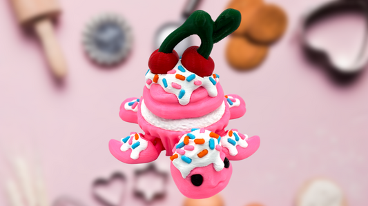 Articulated Cherry Cupcake Turtle