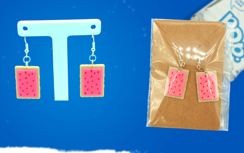 Pop Tart Dangle Drop Earrings Bundle 3D Printed