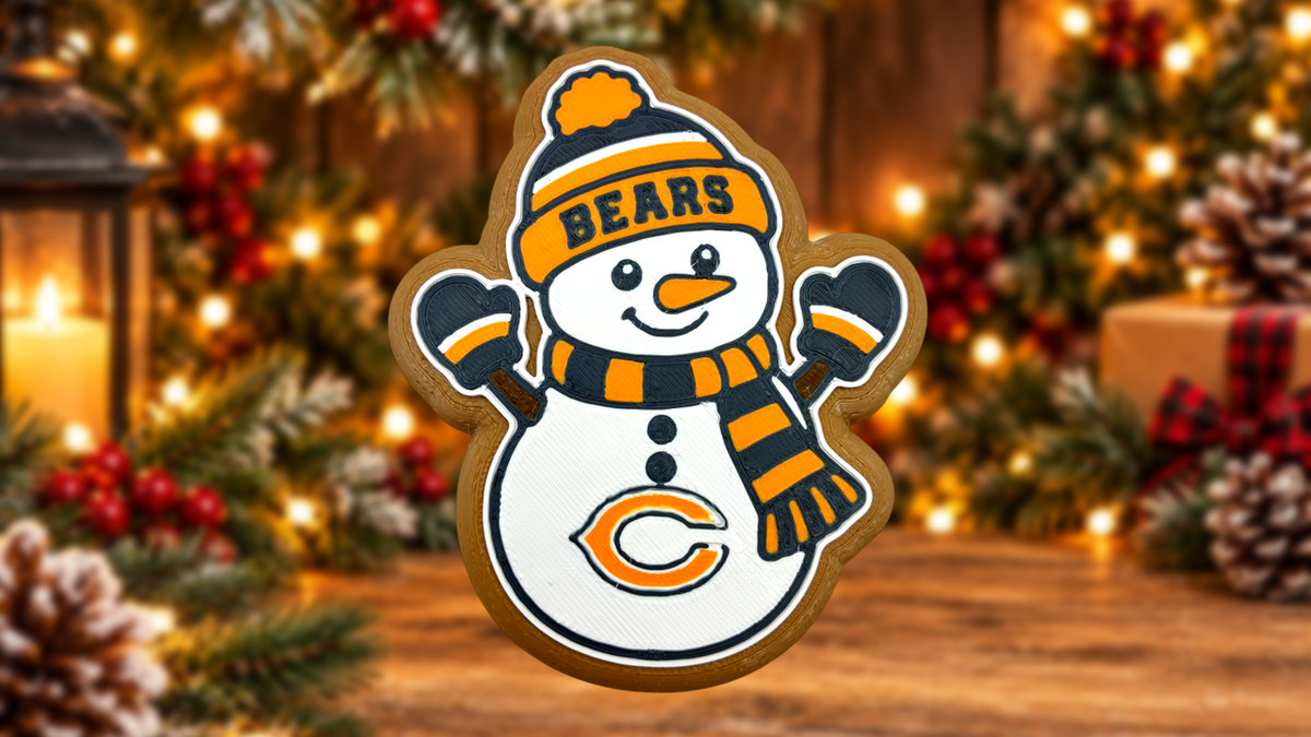 Chicago Bears Bears Snowman Cookie Ornament
