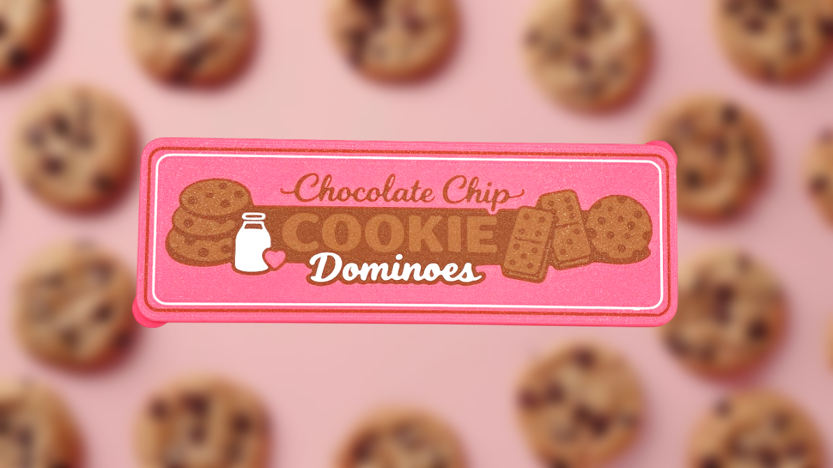 Chocolate Chip Cookie Domino Set – 3D Printed with Storage Container