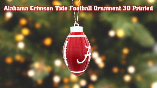 Alabama Crimson Tide Football Christmas Ornament 3D Printed