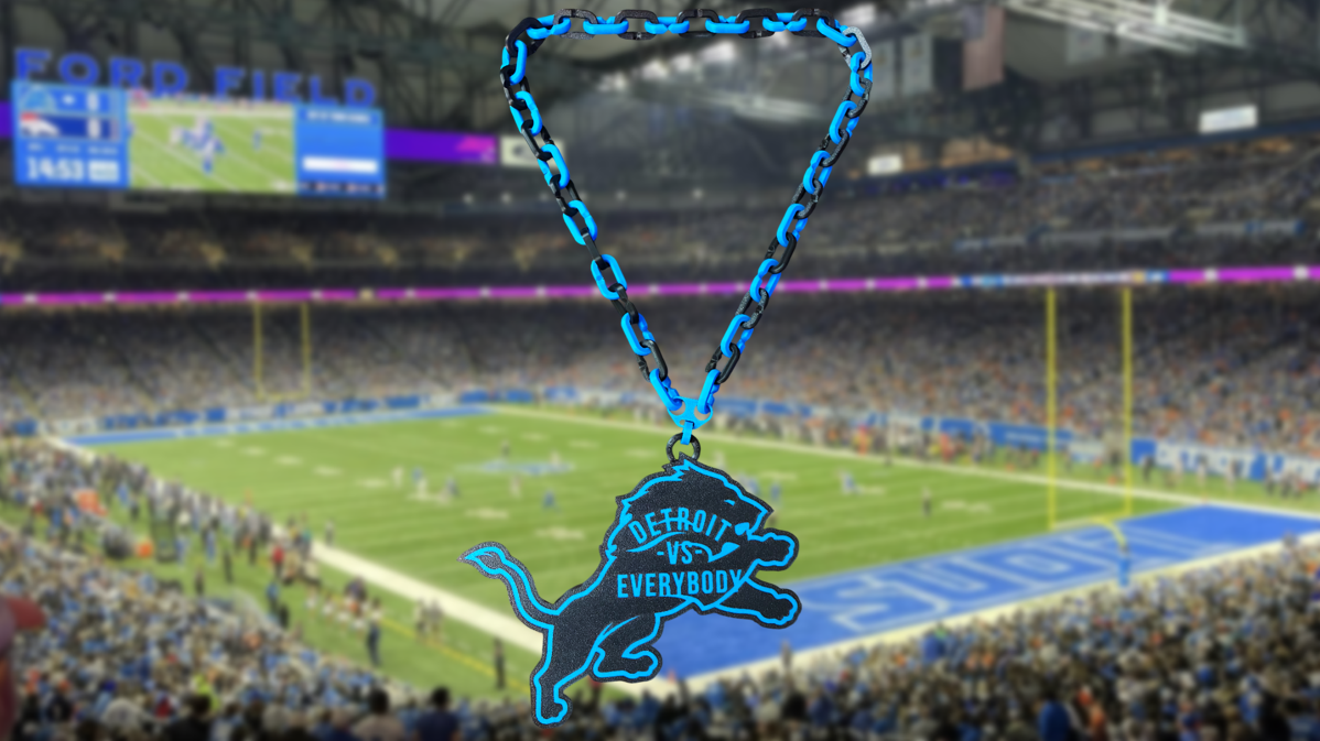 Detroit Lions “Detroit Vs. Everybody” Sports Fan Hype Chain Necklace