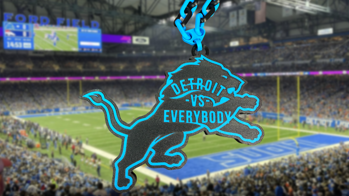 Detroit Lions “Detroit Vs. Everybody” Sports Fan Hype Chain Necklace