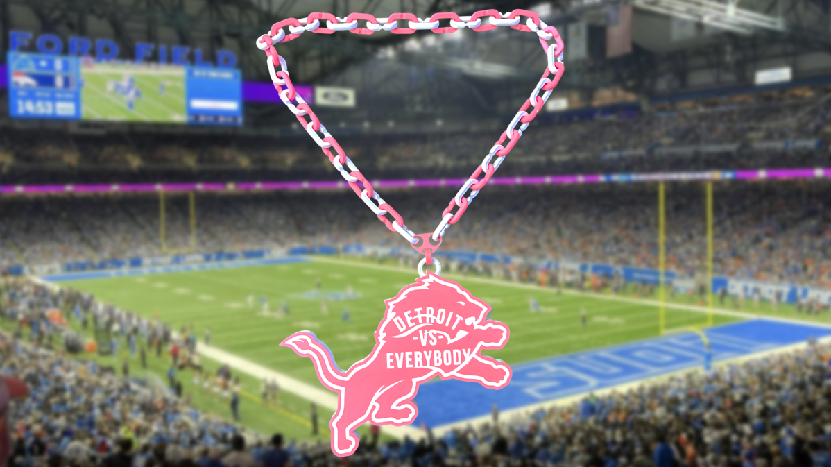 Detroit Lions “Detroit Vs. Everybody” Sports Fan Hype Chain Necklace