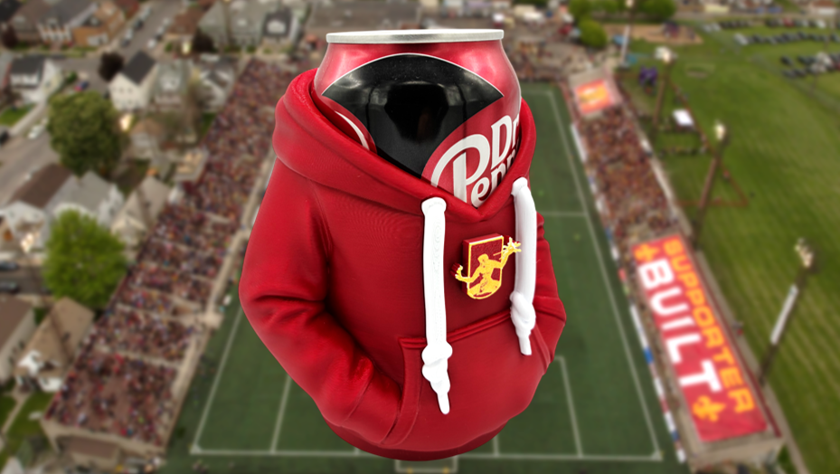 Detroit City FC Hoodie-Style Can Holder Koozie / Pencil Holder