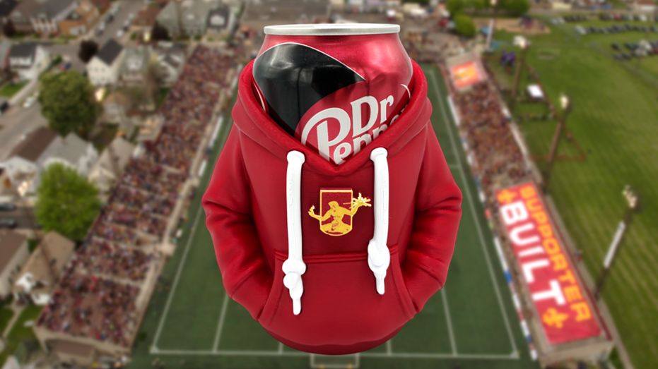Detroit City FC Hoodie-Style Can Holder Koozie / Pencil Holder