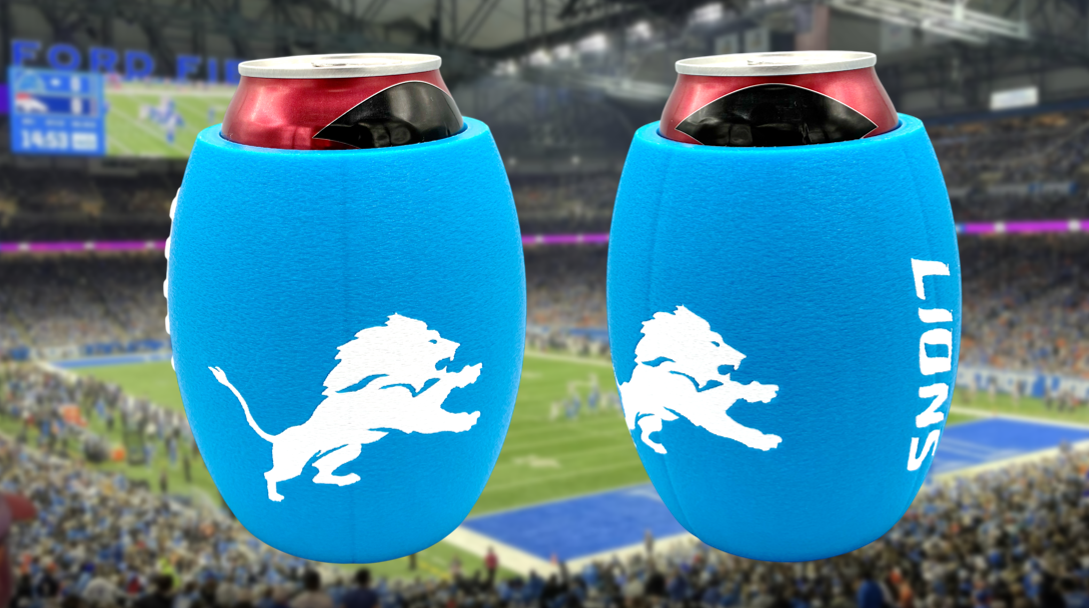 Detroit Lions Football Can Holder Koozie