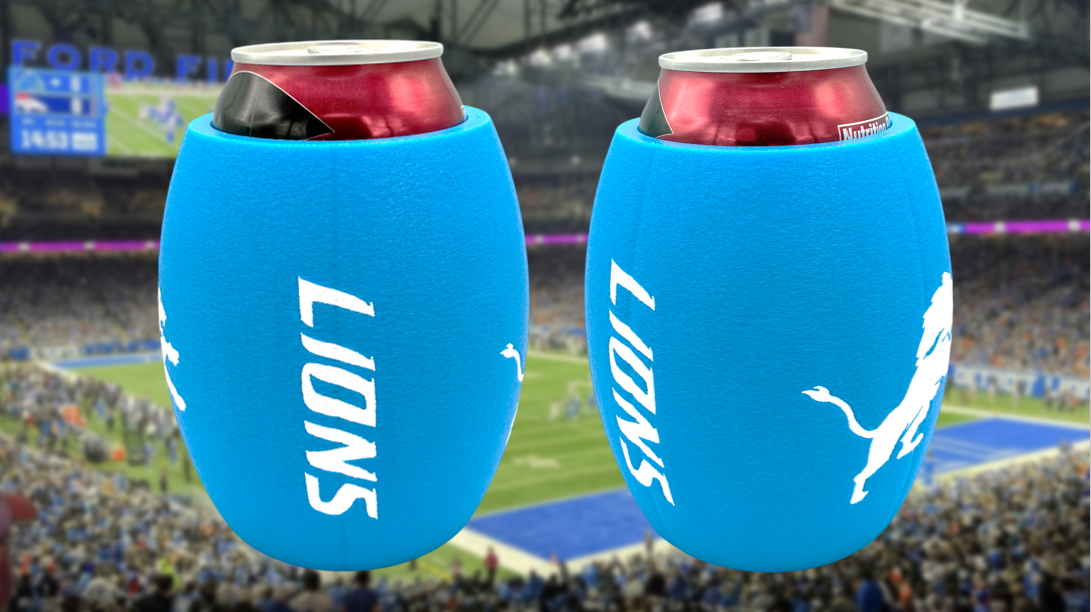 Detroit Lions Football Can Holder Koozie
