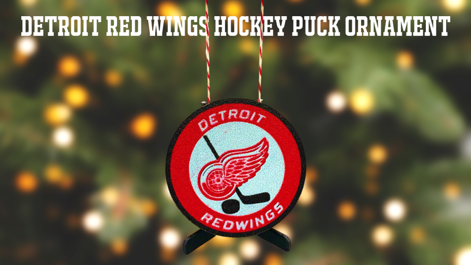 Detroit Red Wings Hockey Puck Christmas Ornament