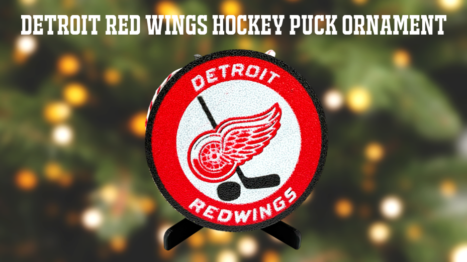 Detroit Red Wings Hockey Puck Christmas Ornament