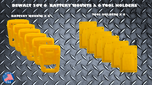 DeWalt 20V 60V Battery Mount 6PK & Tool Holder