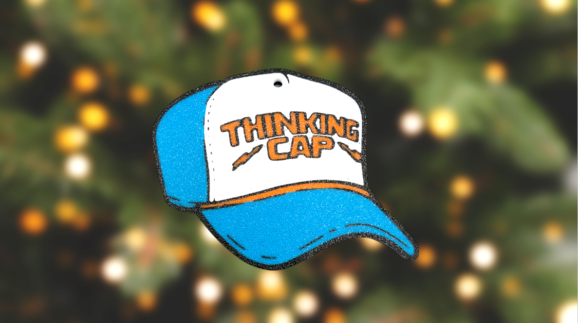 Dustin's Thinking Cap Christmas Ornament