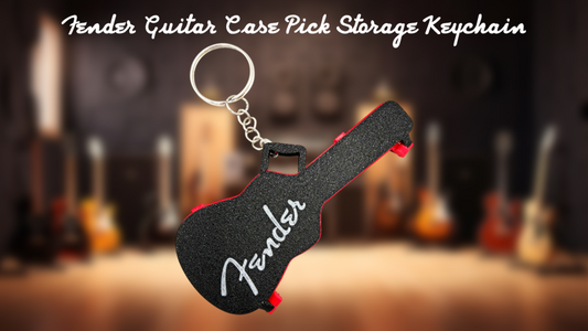 Fender Guitar Case Pick Storage Keychain