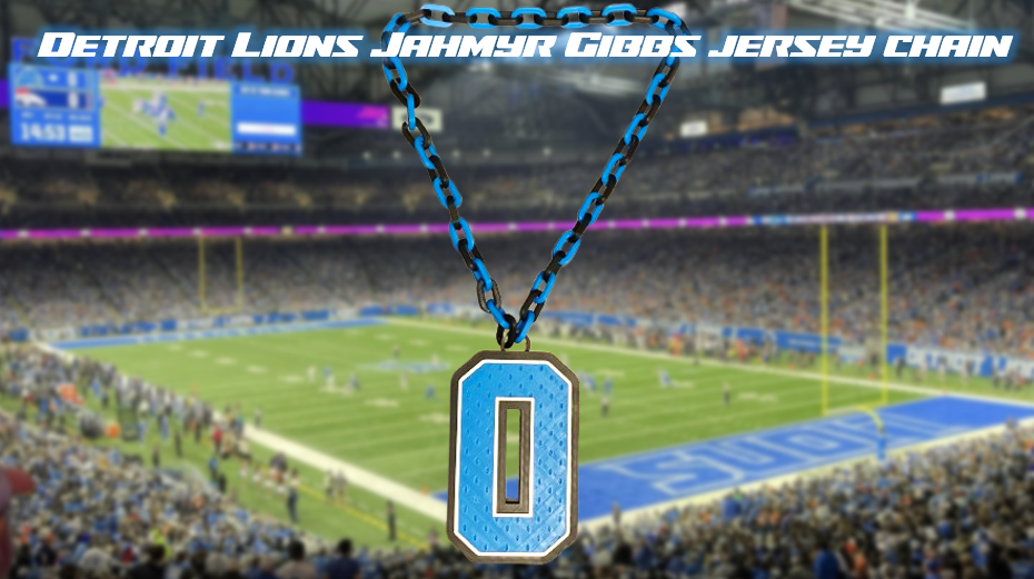 Jahmyr Gibbs Detroit Lions Jersey Chain 3D Printed