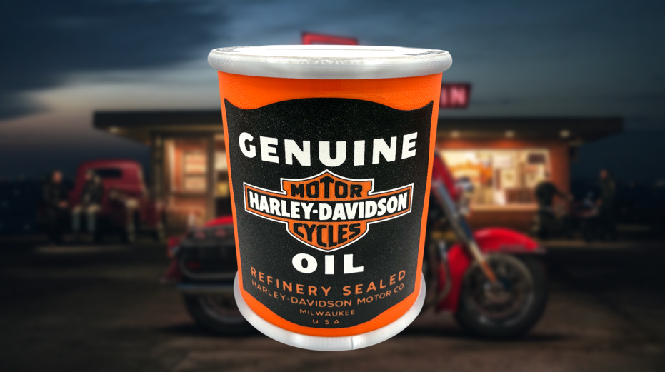 Harley-Davidson Oil Can Piggy Bank | Unique Motorcycle Decor