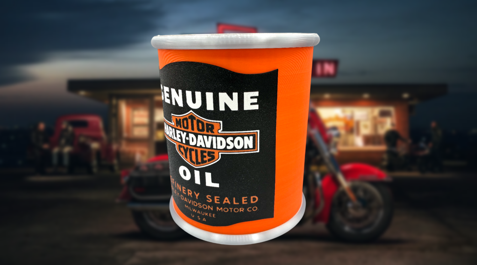 Harley-Davidson Oil Can Piggy Bank | Unique Motorcycle Decor