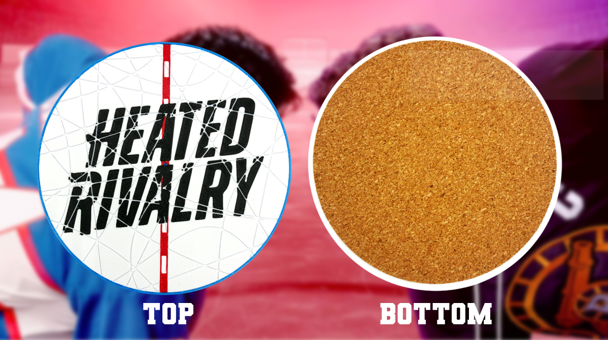 Heated Rivalry Coaster Set with Holder 5 Pack