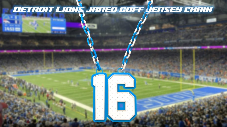 Jared Goff Detroit Lions Jersey Chain 3D Printed