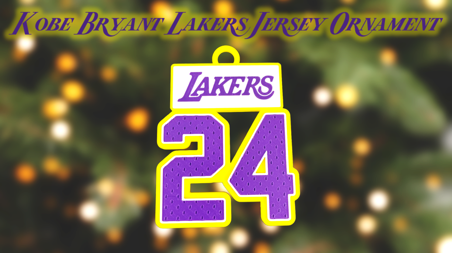 Los Angeles Lakers Kobe Bryant #24 Jersey Christmas Ornament