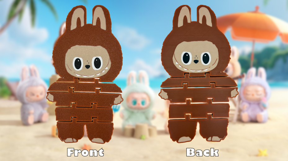 Flexi Labubu Toy 3D Printed