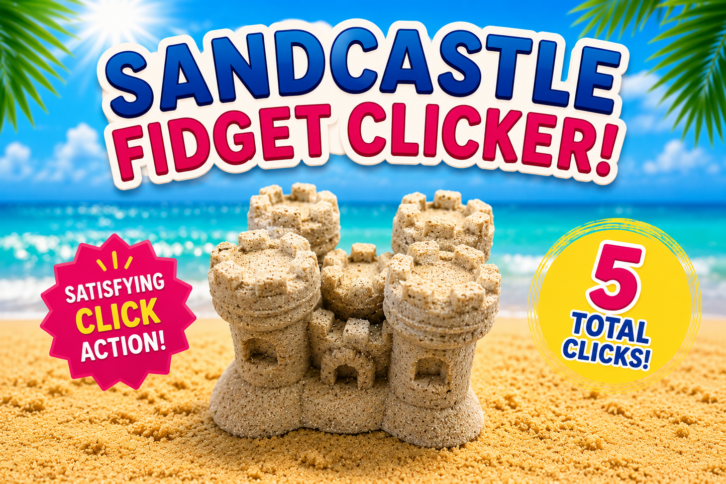 Large Sandcastle Fidget Clicker
