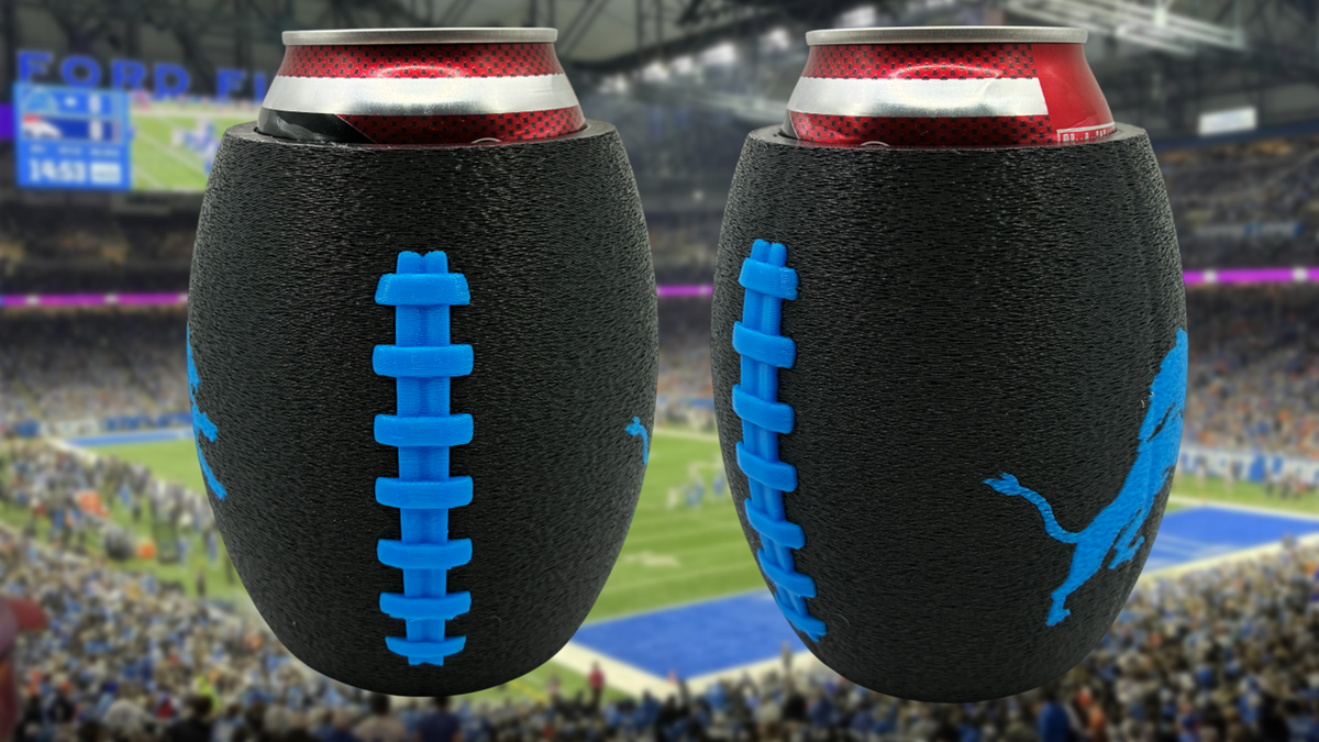 Detroit Lions Football Can Holder Koozie