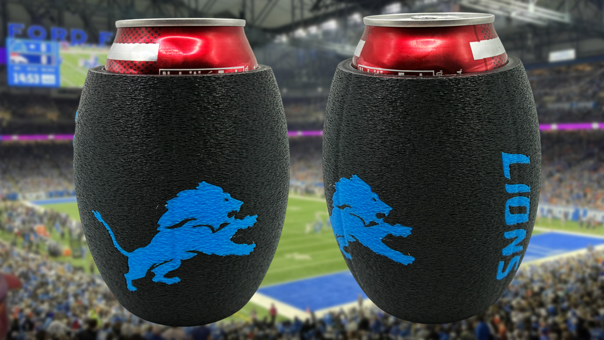 Detroit Lions Football Can Holder Koozie