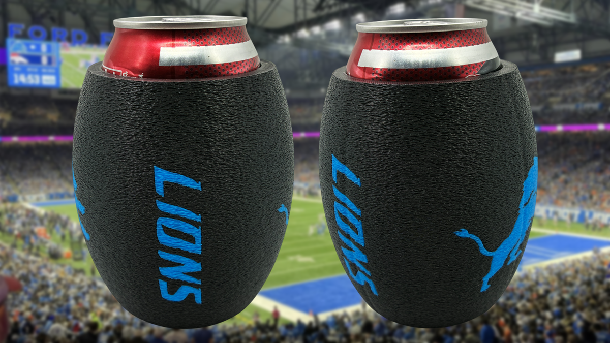 Detroit Lions Football Can Holder Koozie