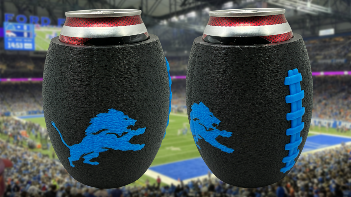 Detroit Lions Football Can Holder Koozie