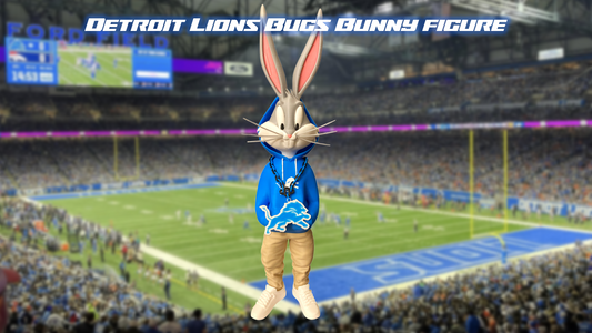 Detroit Lions Bugs Bunny Figure with Hype Chain 3D Printed