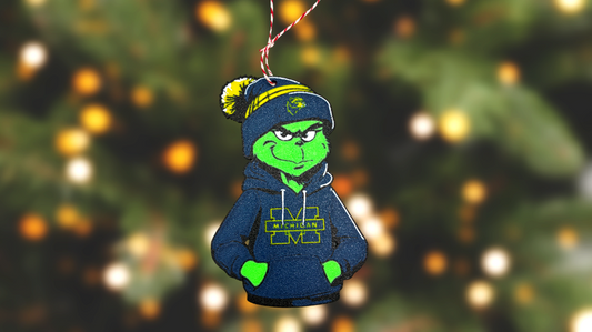 University of Michigan Wolverines Grinch Christmas Ornament