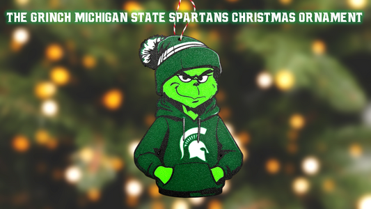 Michigan State Spartans Grinch Ornament