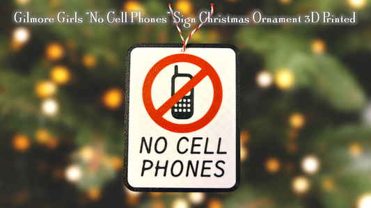 "No Cell Phones" Sign Christmas Ornament
