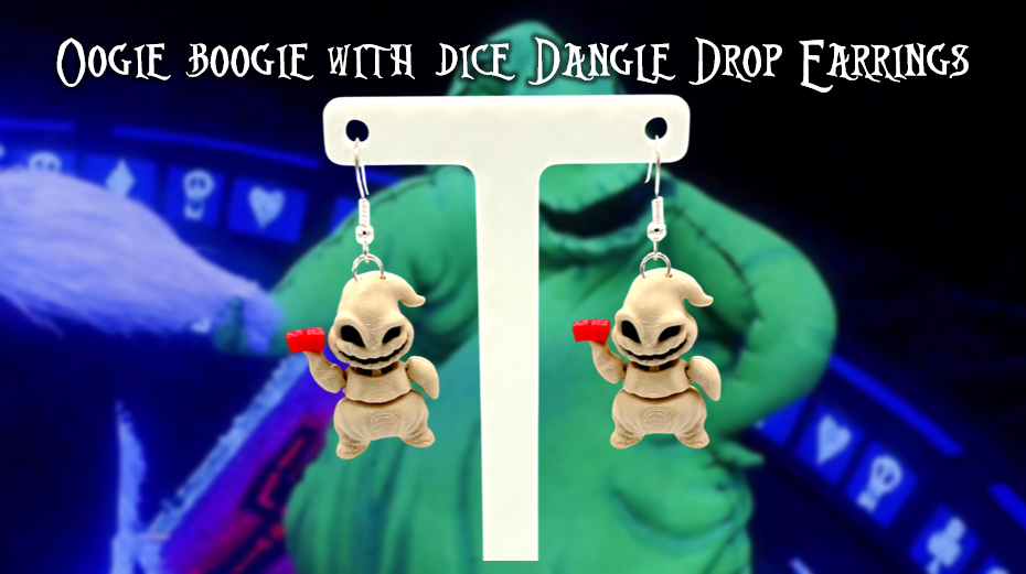 Oogie Boogie with Dice Dangle Drop Earrings