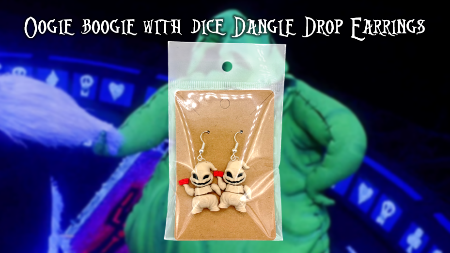 Oogie Boogie with Dice Dangle Drop Earrings