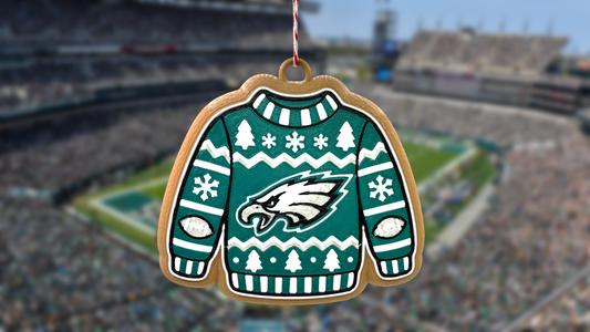 Philadelphia Eagles Ugly Christmas Sweater Iced Cookie Ornament