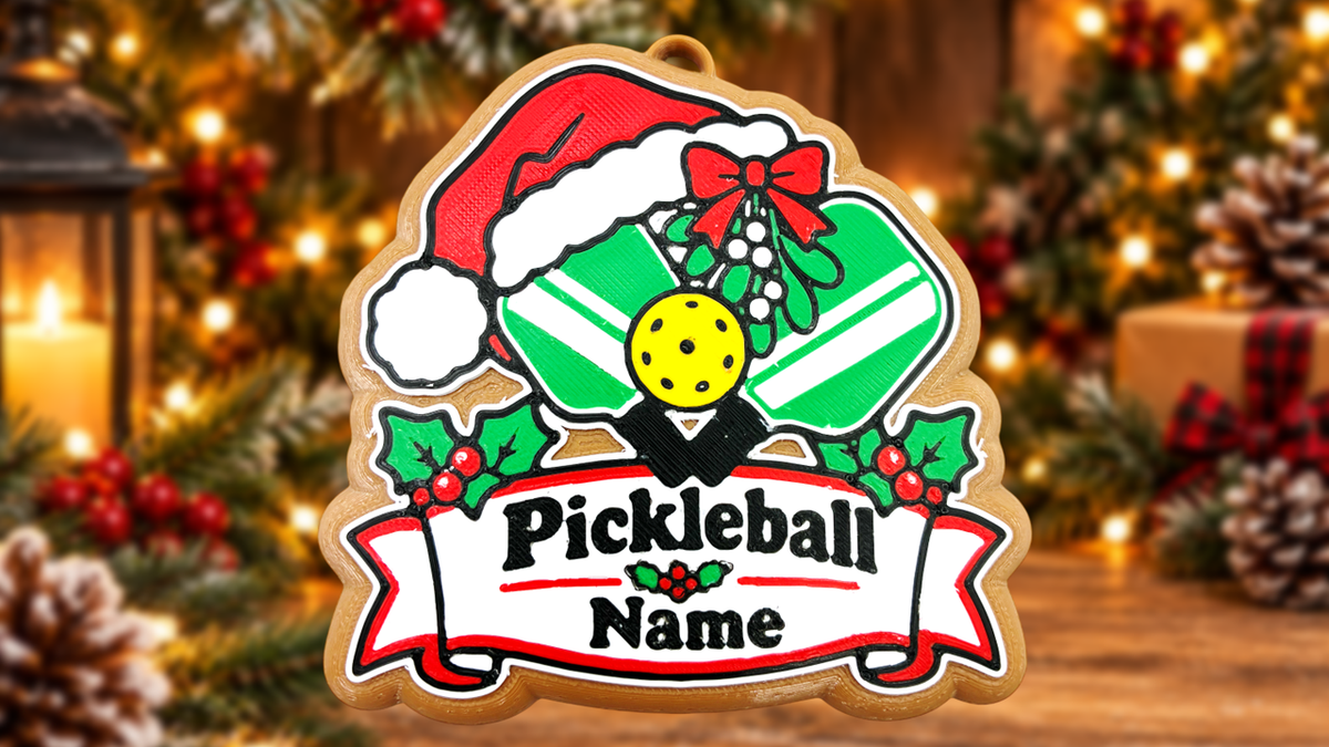 Personalized Pickleball Christmas Ornament Cookie Style