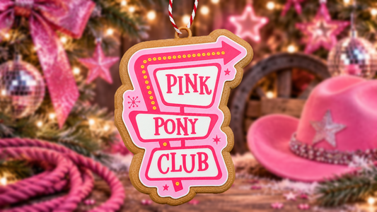 Pink Pony Club Christmas Cookie Ornament